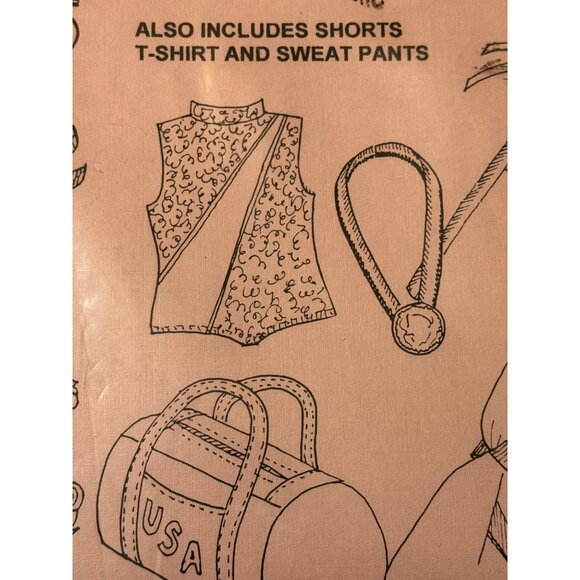 Olympic Dreams Athletic Outfit Pattern 18” Doll Primrose Lane UNCUT Pattern 1996 - Picture 4 of 7